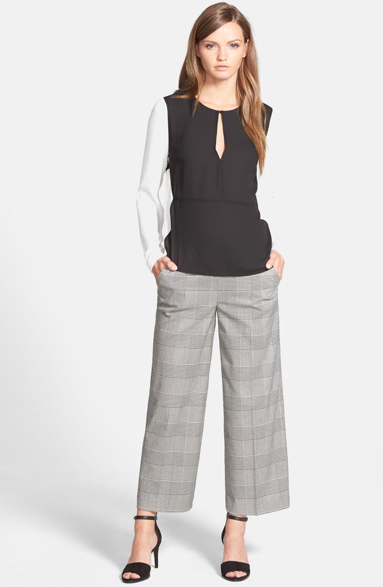 1.STATE Wide Leg Plaid Culottes, Alternate, color, 