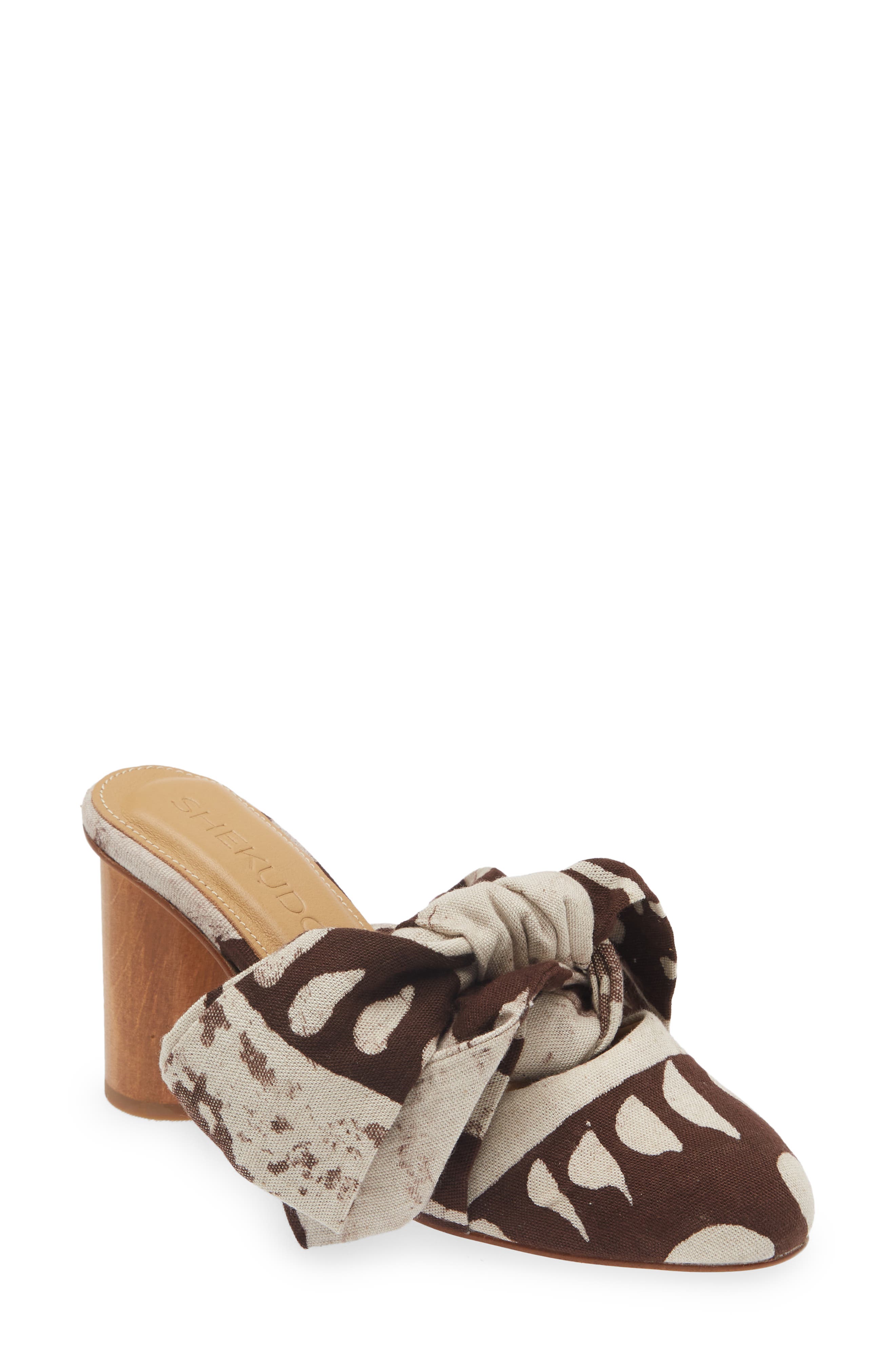 SHEKUDO Print Bow Mule, Main, color, 