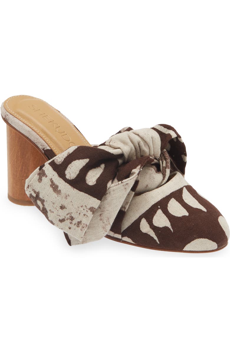 SHEKUDO Print Bow Mule, Main, color,