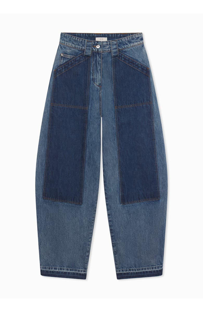 CO Patchwork Pant in Denim, Alternate, color, Indigo