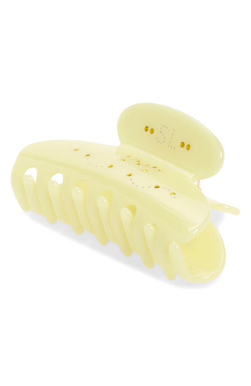 Sandy Liang Princess Crystal Embellished Claw Clip in Chartreuse at Nordstrom
