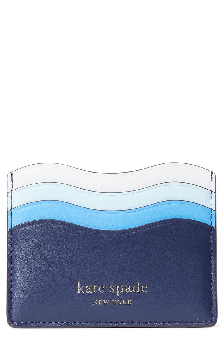 Kate Spade New York puffy wave card holder, Main, color, 