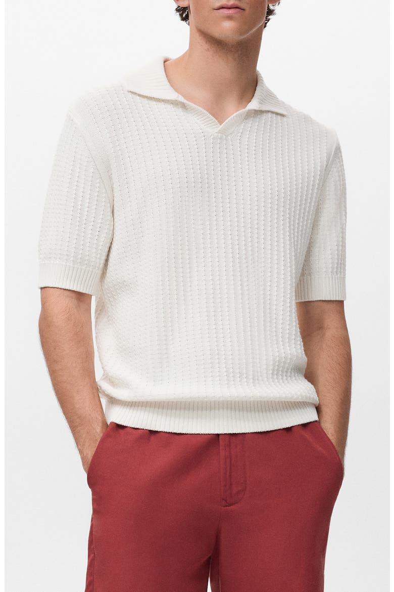 Johnny Collar Polo Sweater, Main, color, OFF WHITE