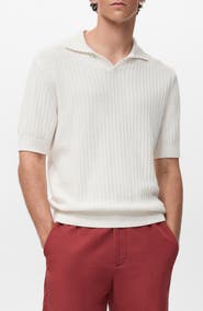MANGO Johnny Collar Polo Sweater