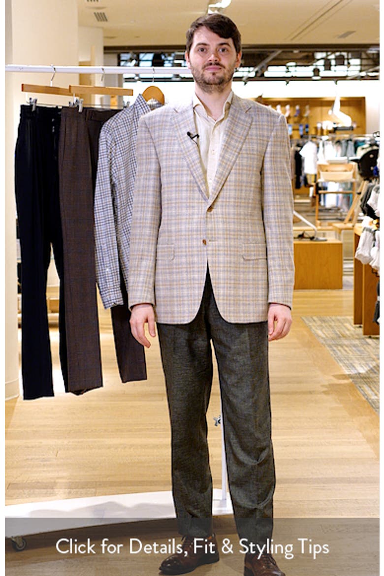 Siena Regular Fit Tan Plaid Wool Blend Sport Coat video