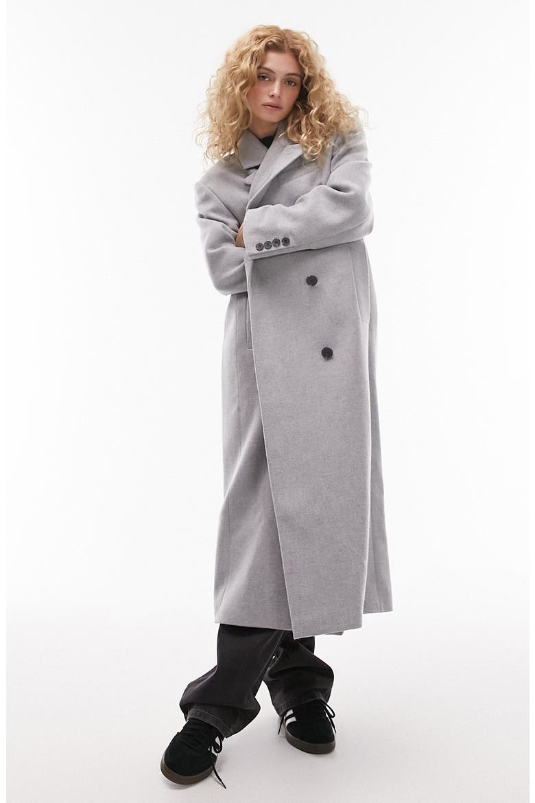 Statement Shoulder Coat, Main, color, GREY