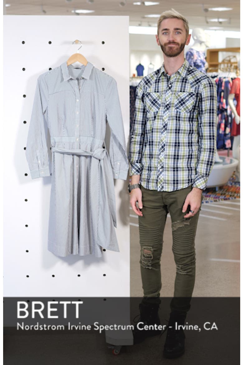Stripe Tie-Waist Shirtdress video
