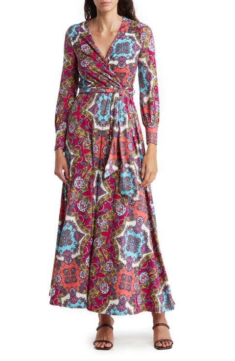 Long Sleeve Maxi Wrap Dress