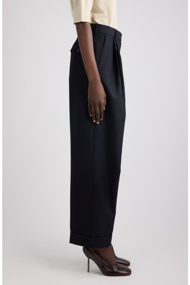 Partan Worsted Wool Trousers, Alternate, color, NAVY