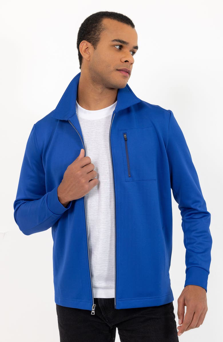 PINO BY PINOPORTE Zip-Up Overshirt Jacket, Alternate, color, Blue