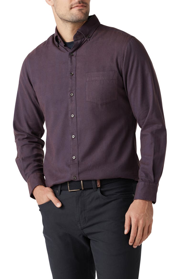 Multose Place Long Sleeve Button-Up Shirt, Main, color, PORT