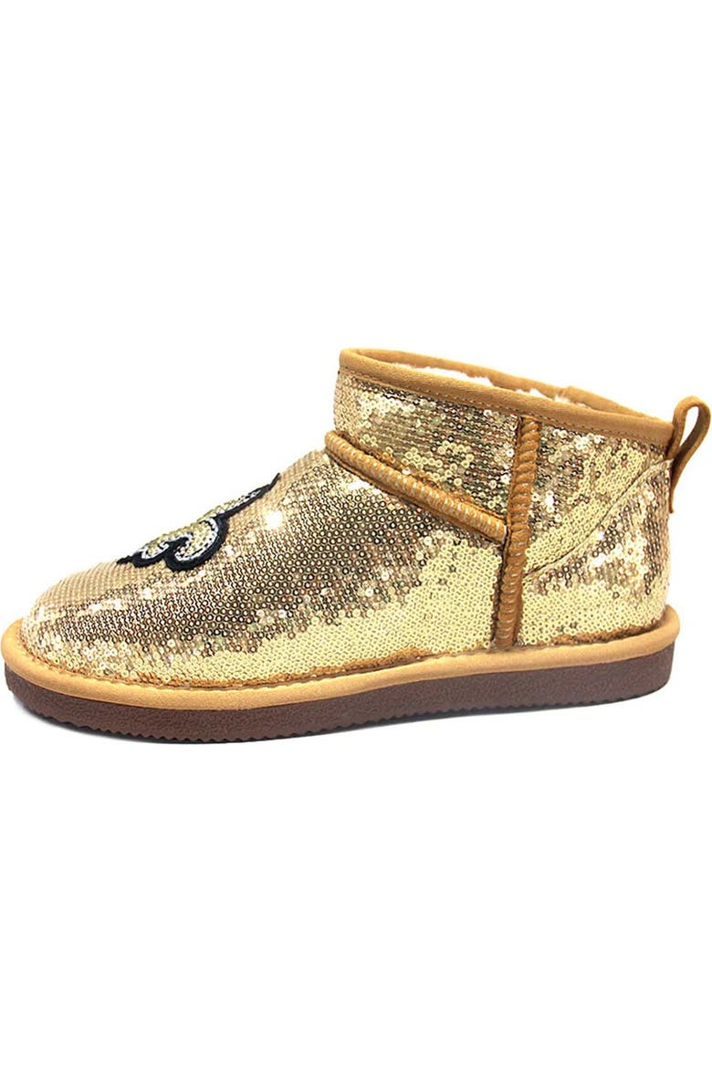CUCE Women's Cuce Gold New Orleans Saints Sequin Ankle Boots, Alternate, color,