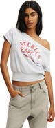 Cotton On Women's Short Sleeve Off Shoulder Sweatshirt