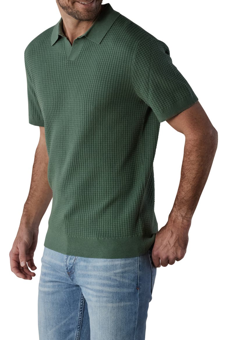Waffle Knit Polo, Alternate, color, PINE