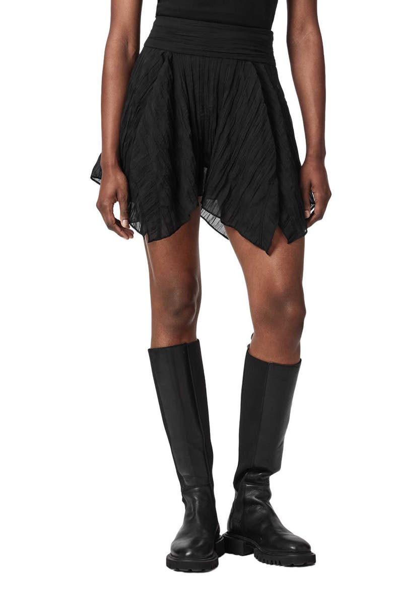 Asal Asymmetric Miniskirt, Main, color, BLACK