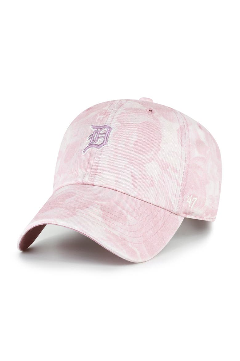 Women's '47 Pink Detroit Tigers Gardenia Clean Up Adjustable Hat, Main, color, Pink