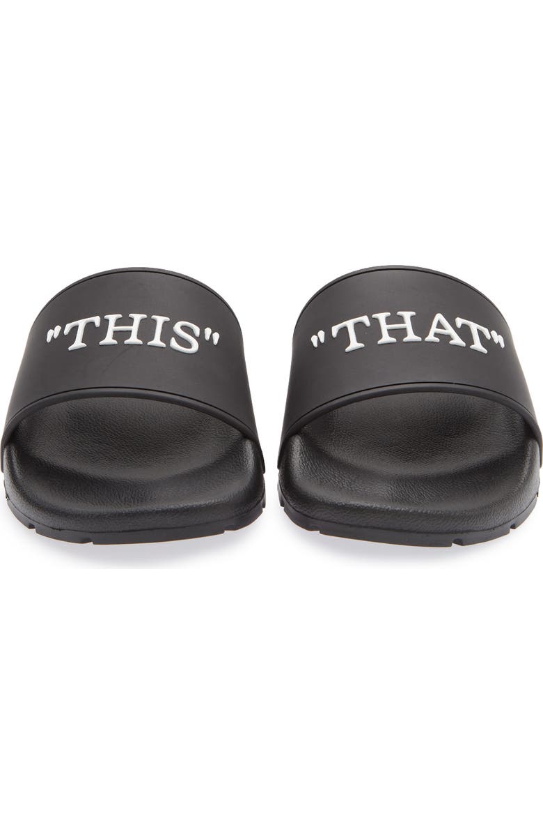 Off-White This That Slide Sandal, Alternate, color, Black - White
