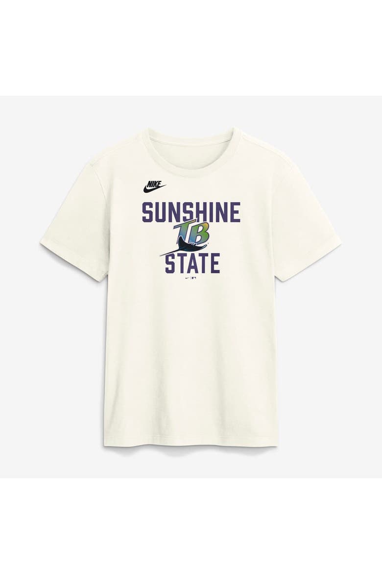 Men's Nike Cream Tampa Bay Rays Cooperstown Collection ‘70s Inspired T-Shirt, Alternate, color, Cream