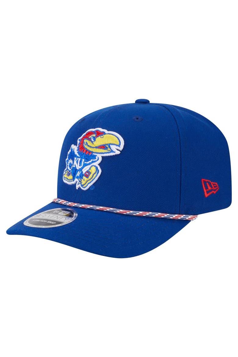 Men's New Era Royal Kansas Jayhawks Game Day Multi-Rope 9SEVENTY Stretch-Snap Hat, Main, color, Royal