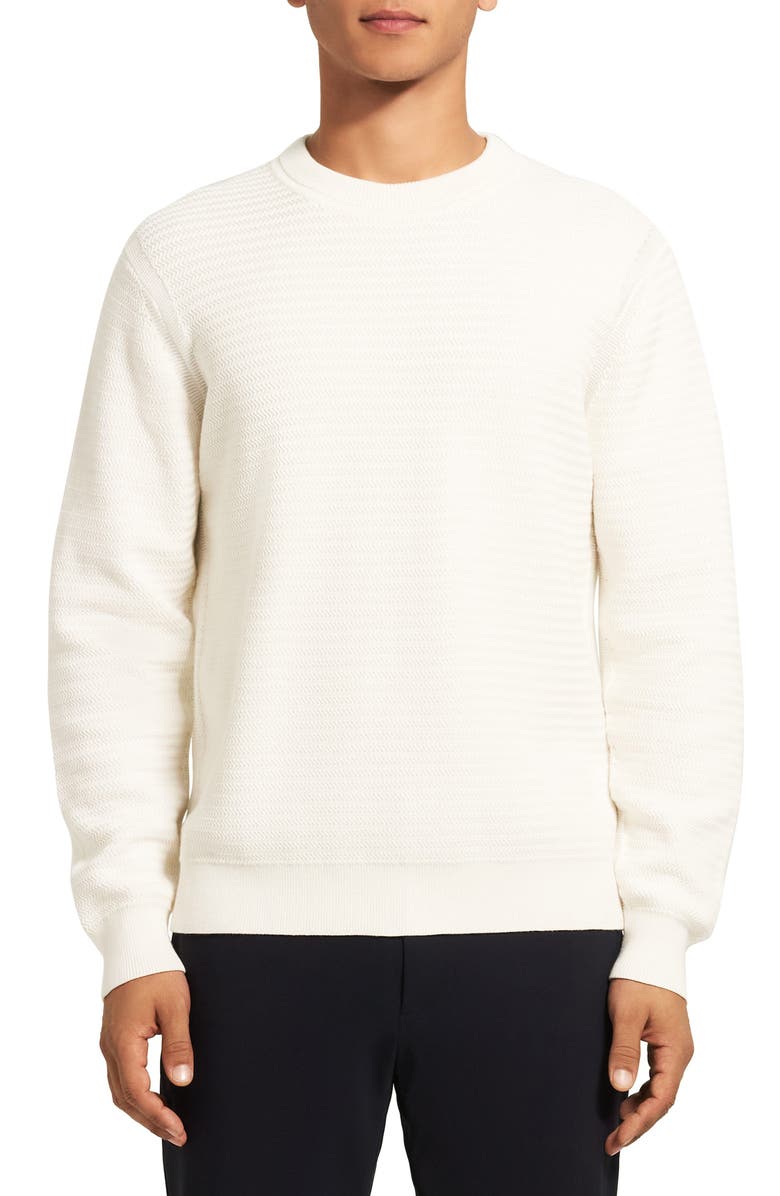 Theory Riland Organic Cotton Crewneck Sweater, Main, color, 