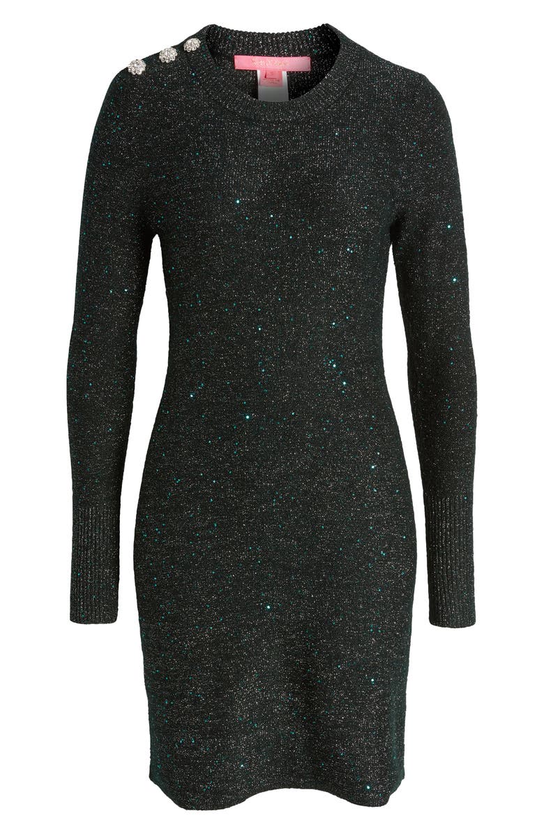Lilly Pulitzer<sup>®</sup> Morgen Long Sleeve Sparkle Knit Sweater Dress, Alternate, color, 