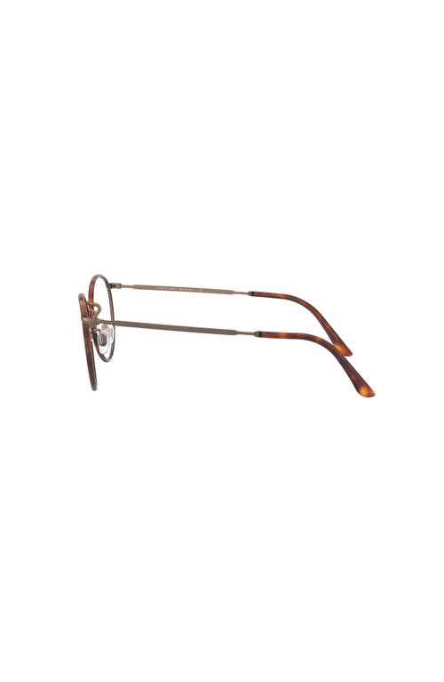 Giorgio Armani 49mm Round Optical Glasses In Gold