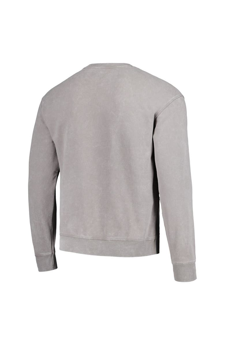 THE WILD COLLECTIVE Unisex The Wild Collective Gray Miami Dolphins Distressed Pullover Sweatshirt, Alternate, color, Gray