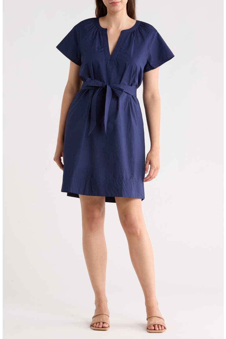 Oceana Short Sleeve Cotton Dress, Main, color, COASTLINE