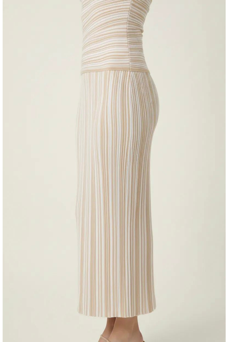 Striped Knit Tank & Midi Skirt Set, Alternate, color, Cream