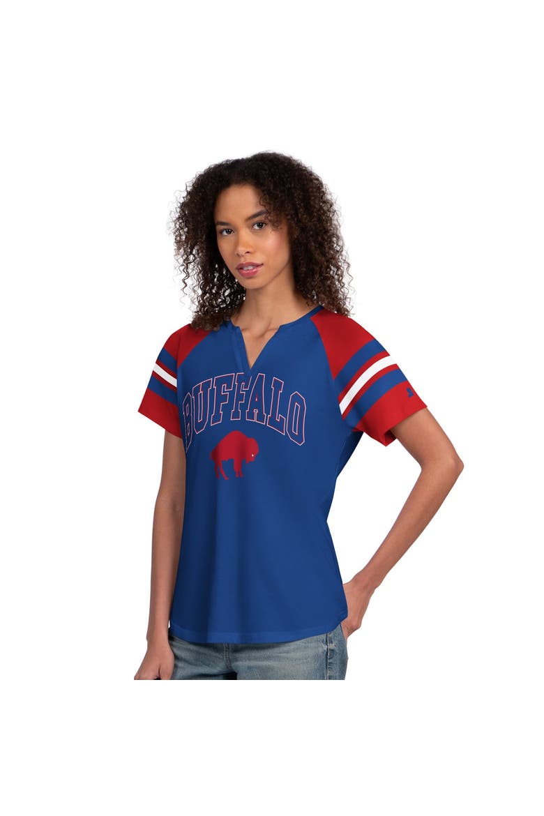 Women's Starter  Royal Buffalo Bills Game On Notch Neck Raglan T-Shirt, Main, color, Royal