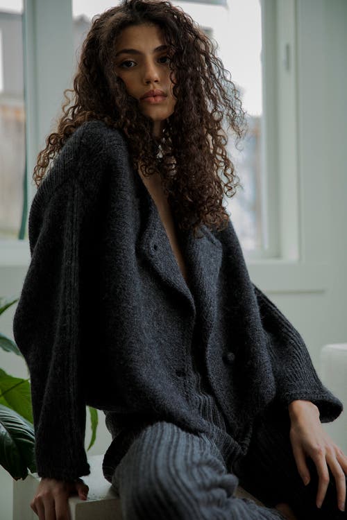 Sskein Momo Handknit Cardigan In Saddle