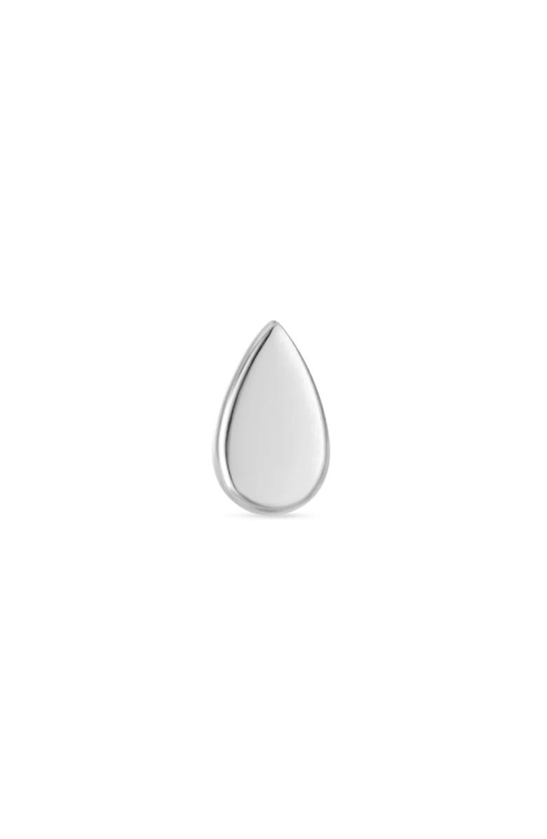 MARIA TASH Plain Pear Stud Earring, Alternate, color, White Gold