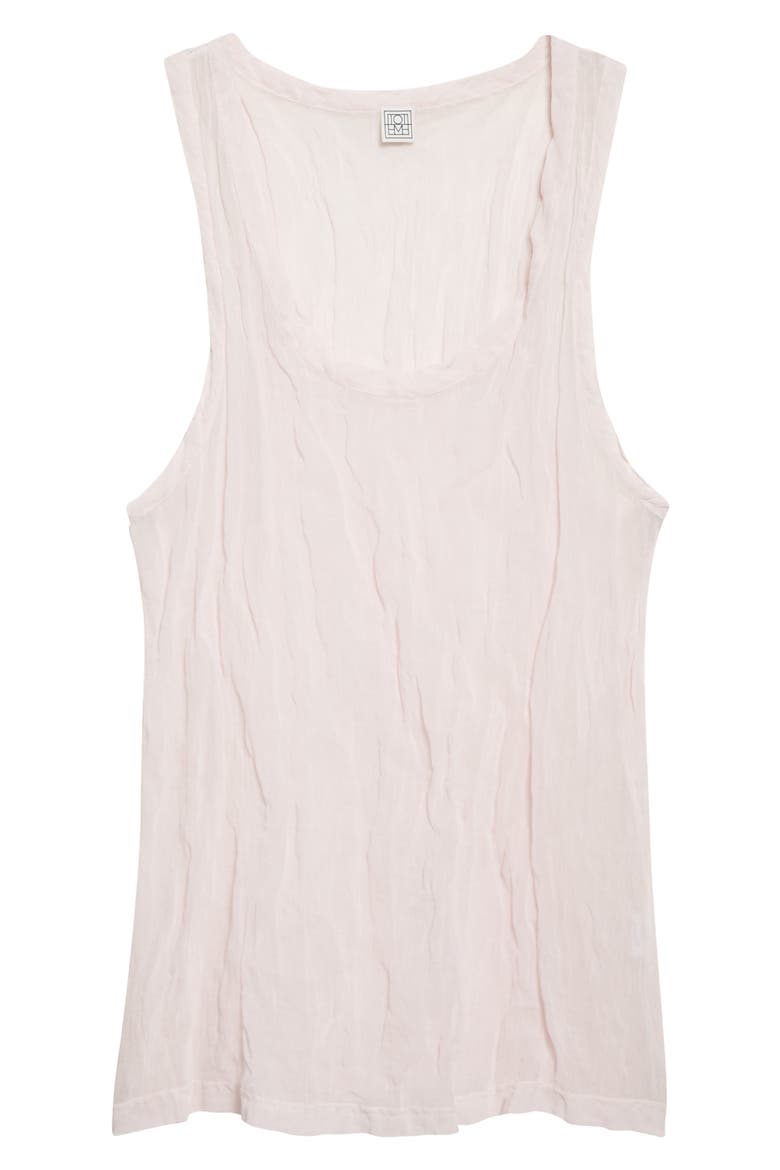 Crinkled Cotton Blend Gauze Tank, Alternate, color, BLOOM