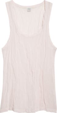 TOTEME Crinkled Cotton Blend Gauze Tank
