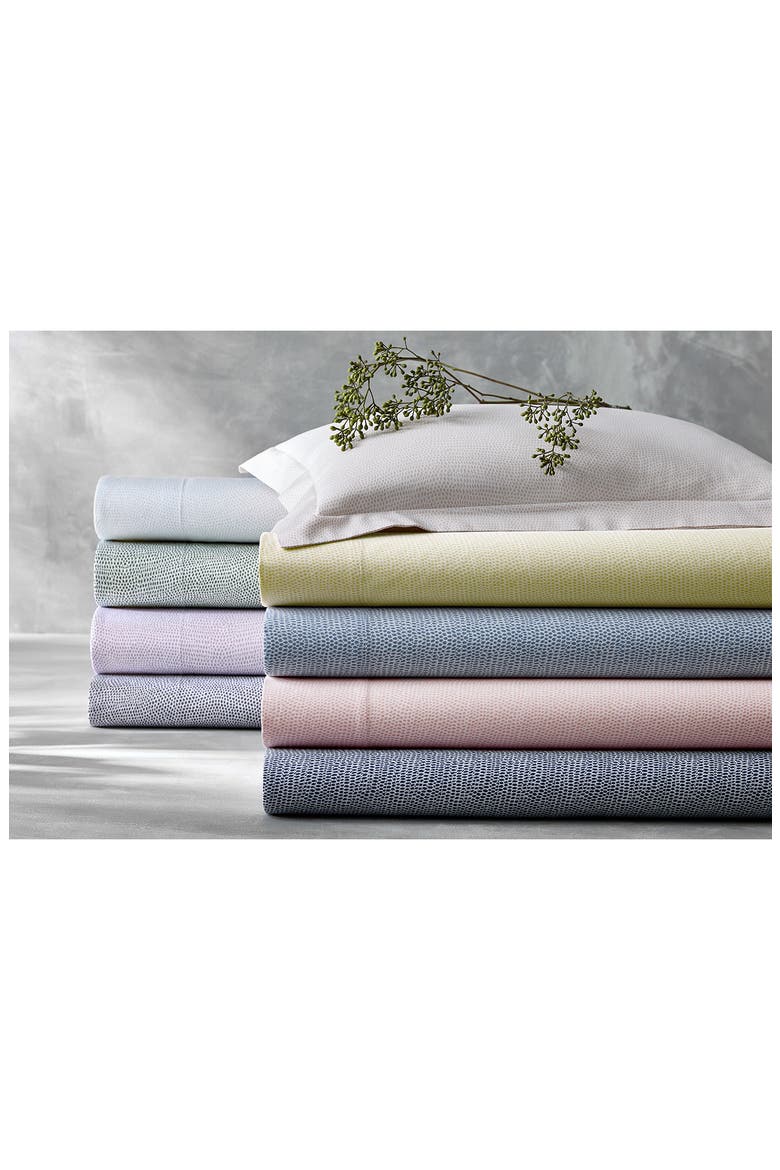 Jasper Cotton Sateen Fitted Sheet, Alternate, color, STEEL BLUE