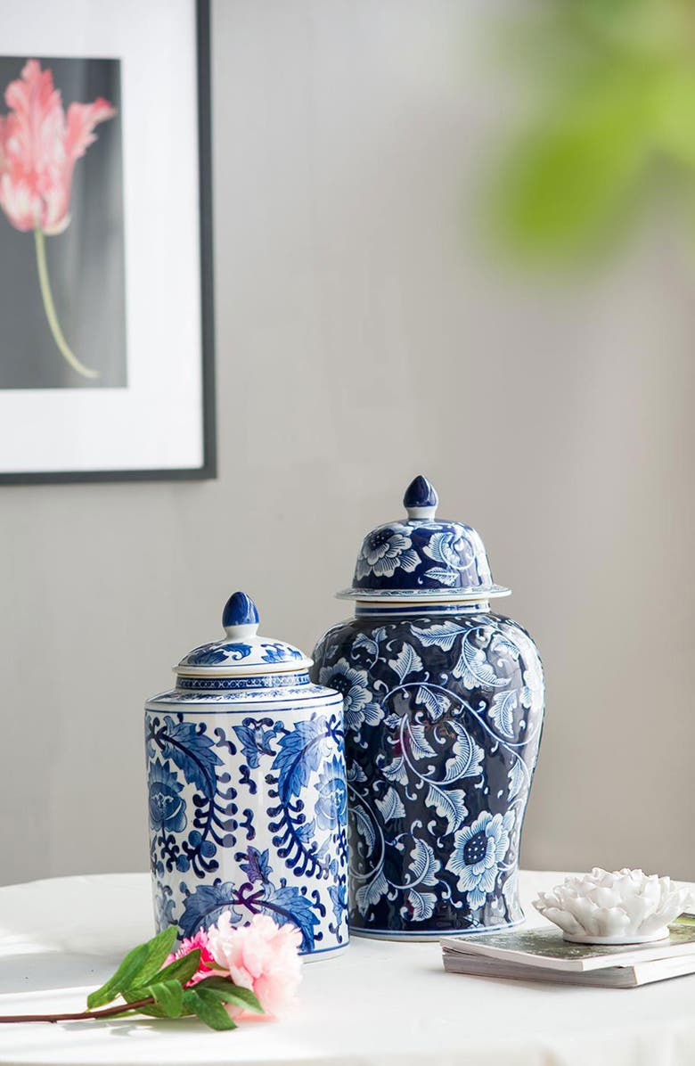 A & B Home Aline Ginger Jar, Alternate, color, Blue