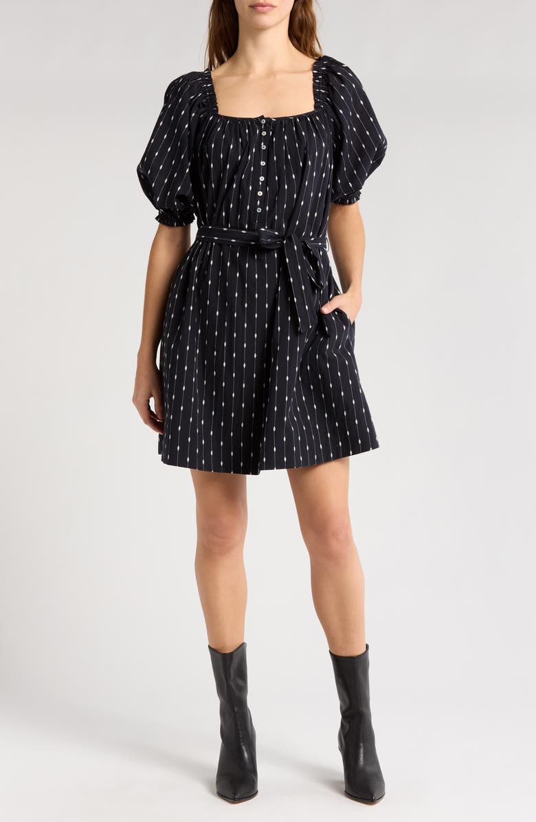 MOTHER The Run Wild Dot Line Cotton Dress, Main, color,