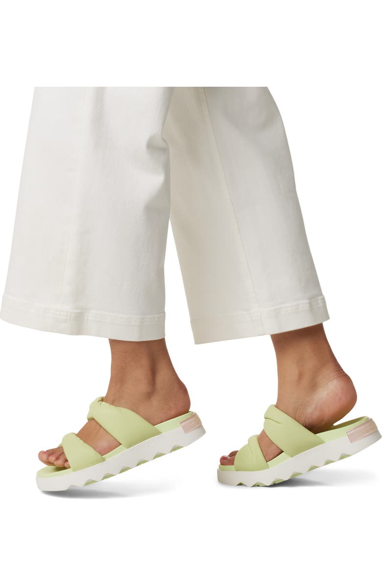 SOREL Viibe Twist Slide Sandal, Alternate, color, Luminous Lime/ Whitened Pink