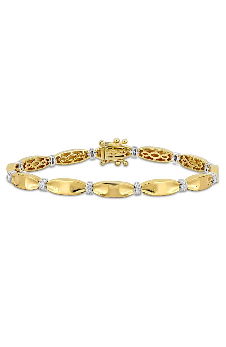 Julianna B. Diamond Station Bracelet 14k Gold, Main, color, 