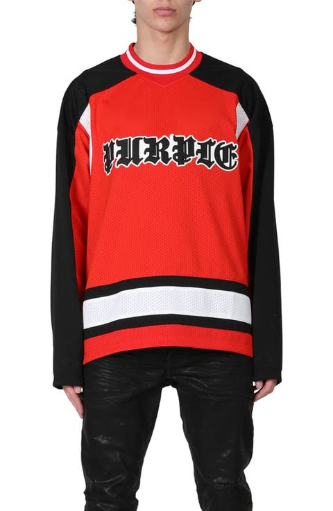 Team Long Sleeve Mesh Hockey Jersey
