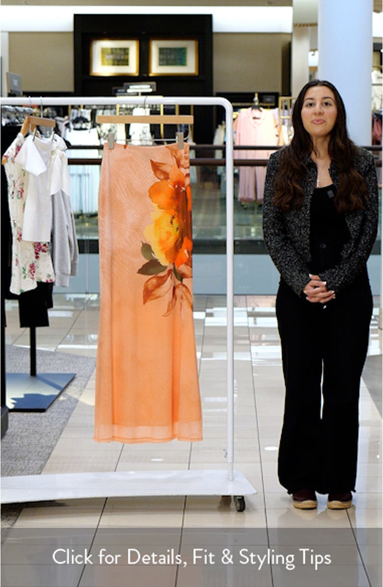 Tegan Printed Mesh Maxi Skirt, sales video thumbnail