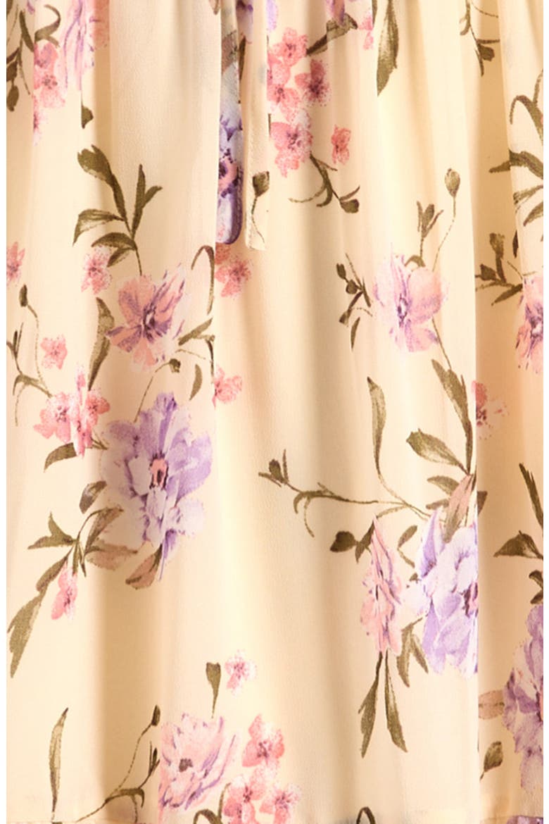 Kids' Floral Ruffle Strap Maxi Dress, Alternate, color, IVORY