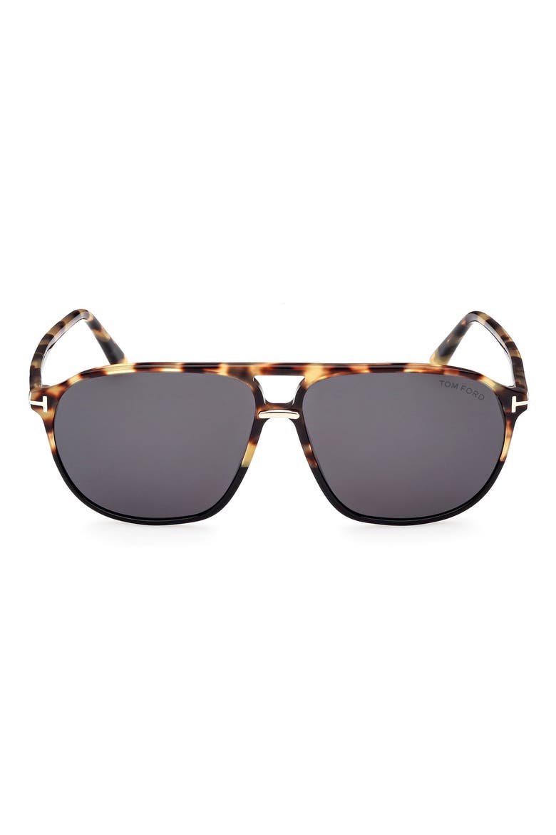 Bruce 61mm Navigator Sunglasses, Main, color, BLACK/OTHER / SMOKE