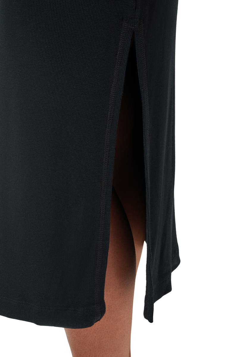 TravisMathew Hadley Wood Sleeveless Rib Midi Dress, Alternate, color, Black