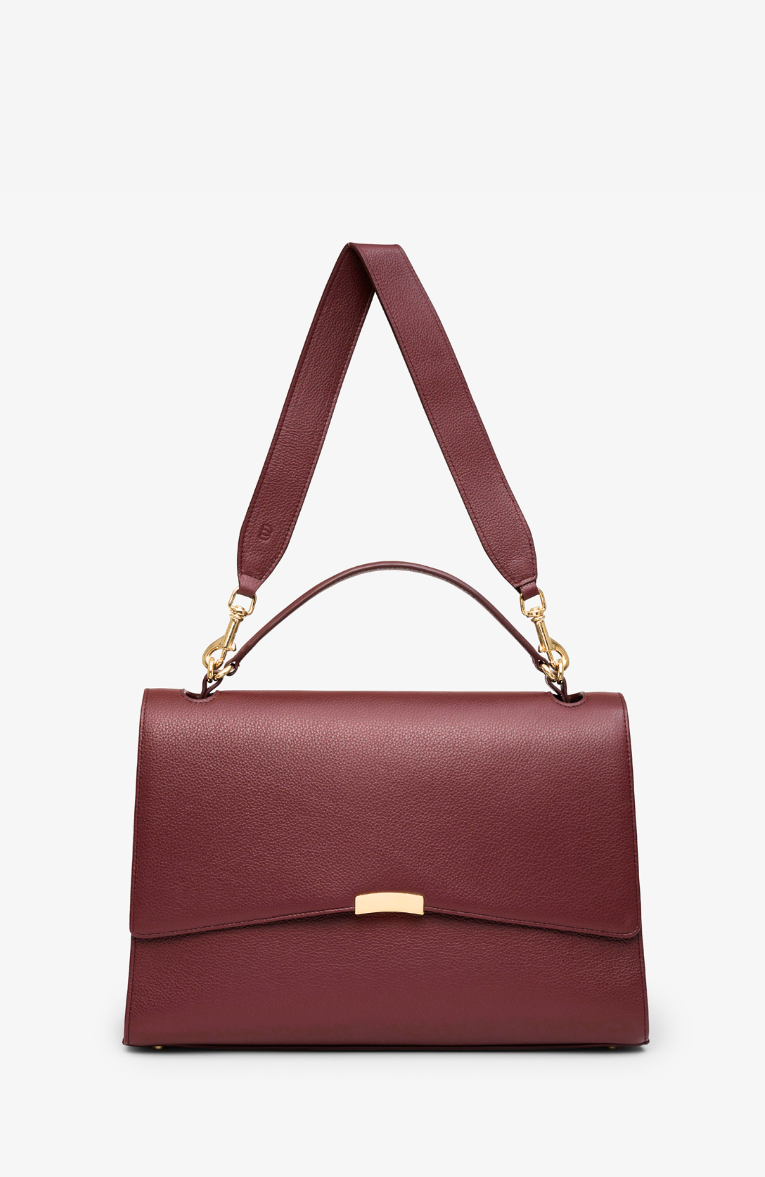 BY BANOO Signature Briefcase, Alternate, color, Burgundy/Gold