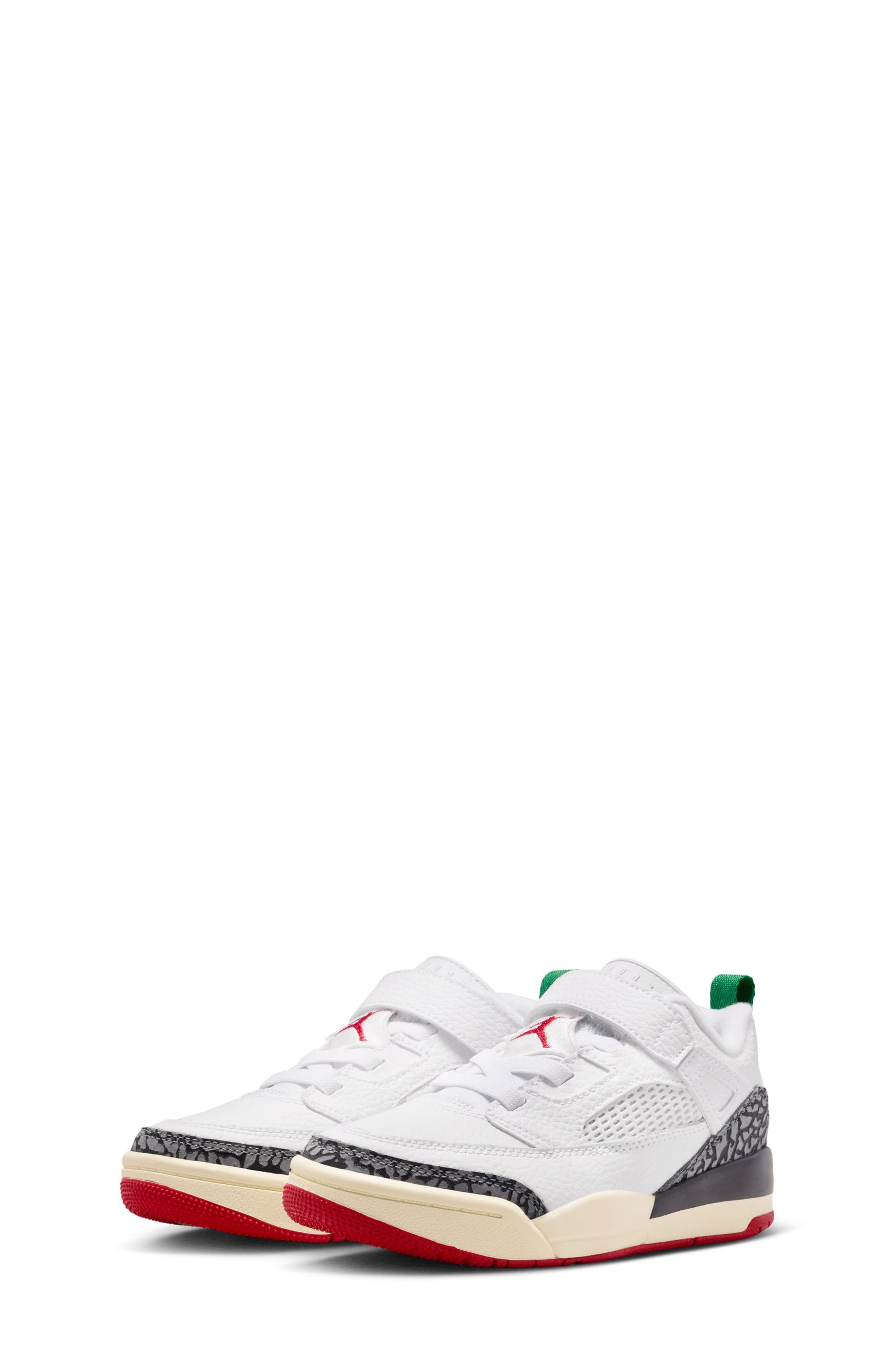 Jordan Kids' Spizike Low Sneaker, Alternate, color, White/ Red/ Coconut Milk