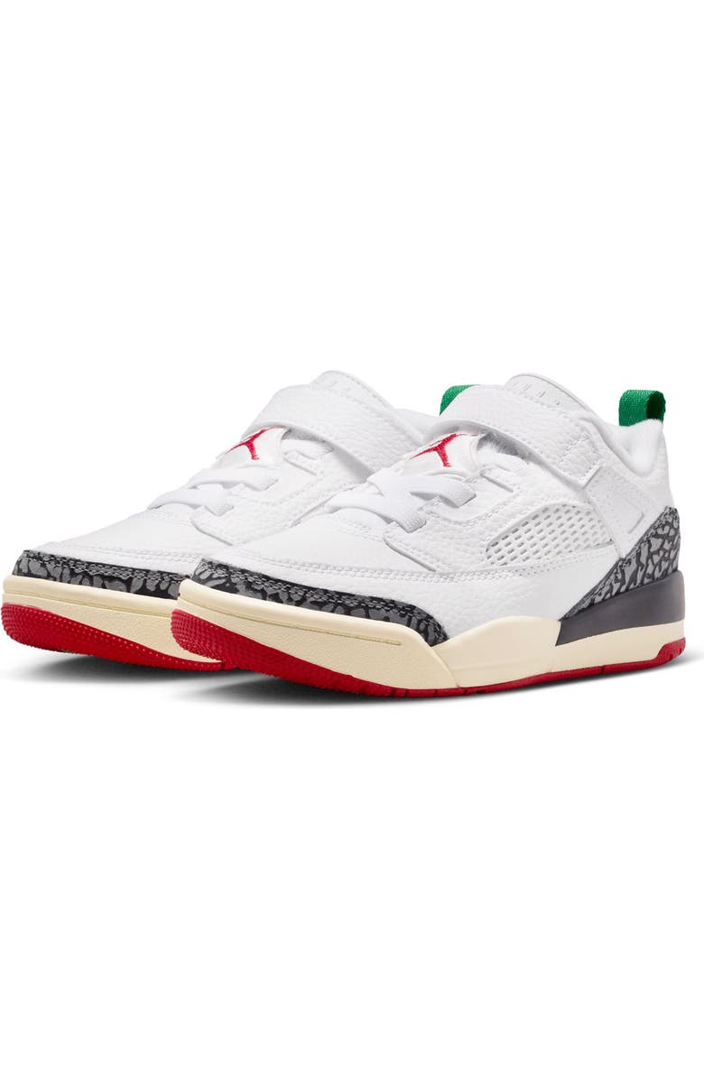 Jordan Kids' Spizike Low Sneaker, Alternate, color, White/ Red/ Coconut Milk