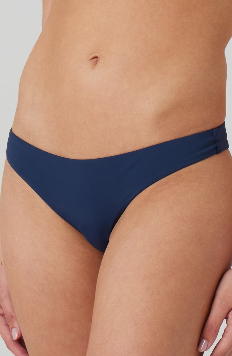 Roxy Beach Classics Tanga Bikini Bottoms, Main, color, Mood Indigo