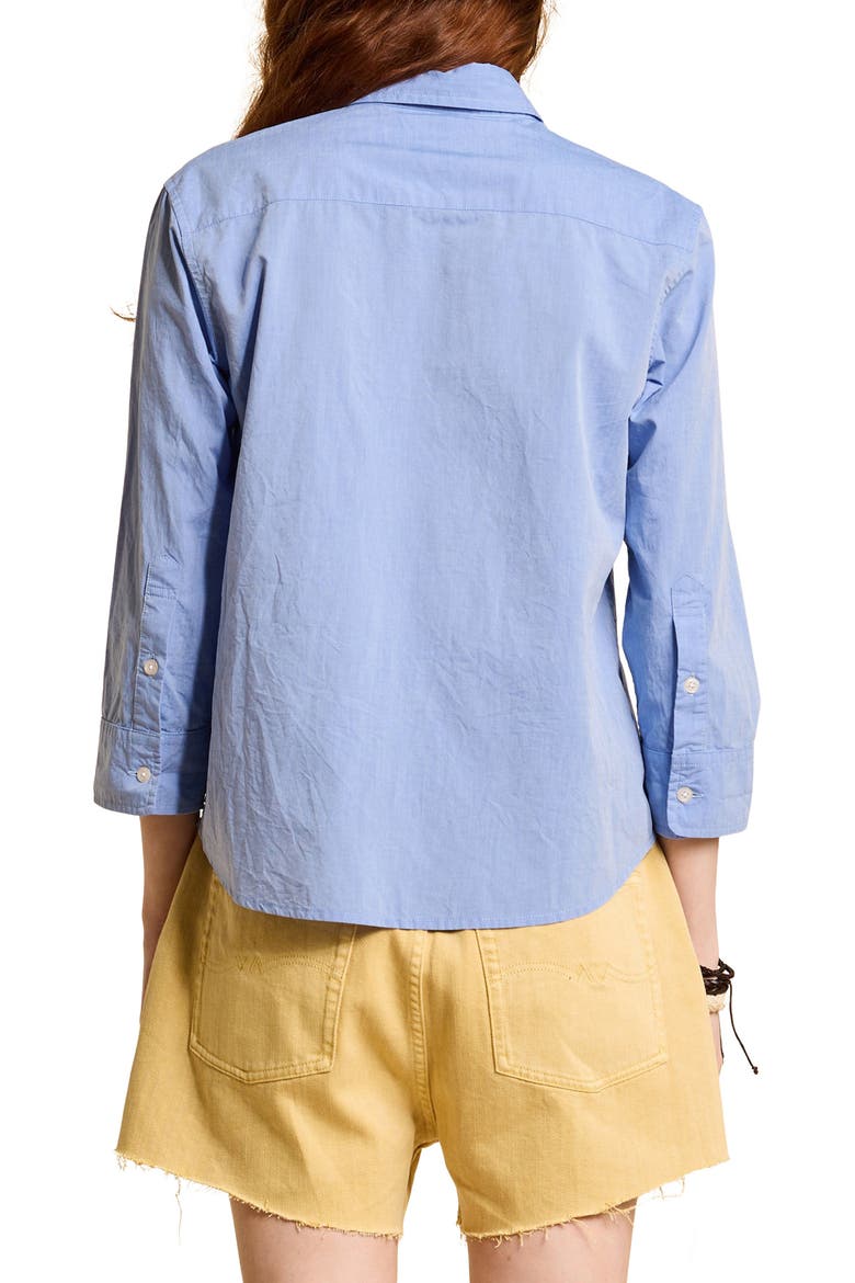 Adrienne Shrunken Shirt, Alternate, color, MED BLUE