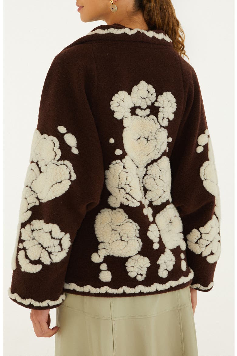 Flowers Brown Coat, Alternate, color, FLOWERS BROWN
